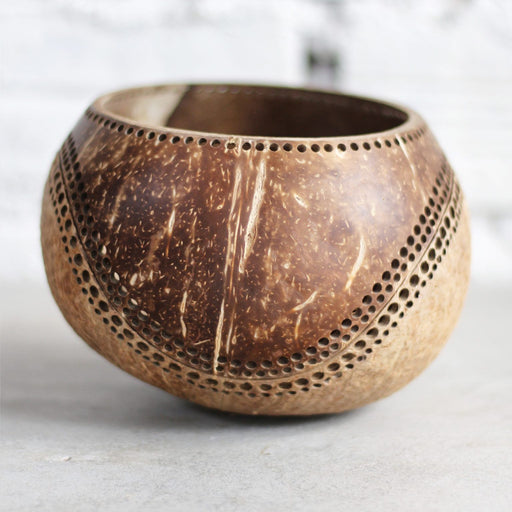 EcoBowls Natural Candle holder (Plam) Handmade by rural artisans in south east asia - Local Option