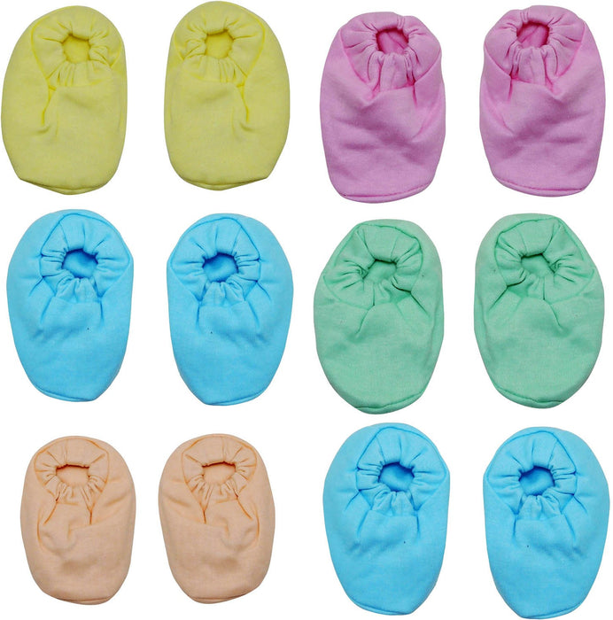 LIFE BEGIN ; A UNIT OF SATYAMANI Baby Mitten Set Plain Soothing Colours (Pack of 3)