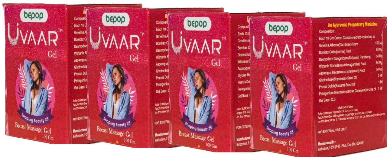 Uvaar Breast Massage Gel Pack of 4 100 GM