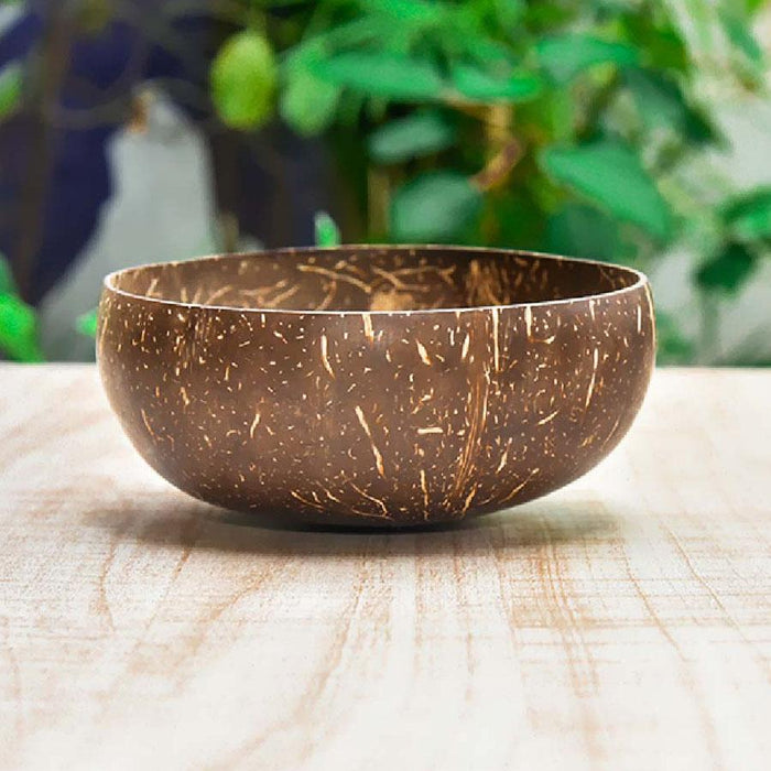 Natural Jumbo Coconut Shell Bowls (Medium size 500 ML)  handmade by rural artisans in south east asia - Local Option