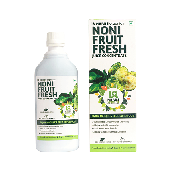 18 Herbs Organics Noni Fruit Fresh Juice Concentrate - Rejuvenates the body, Purifies the blood