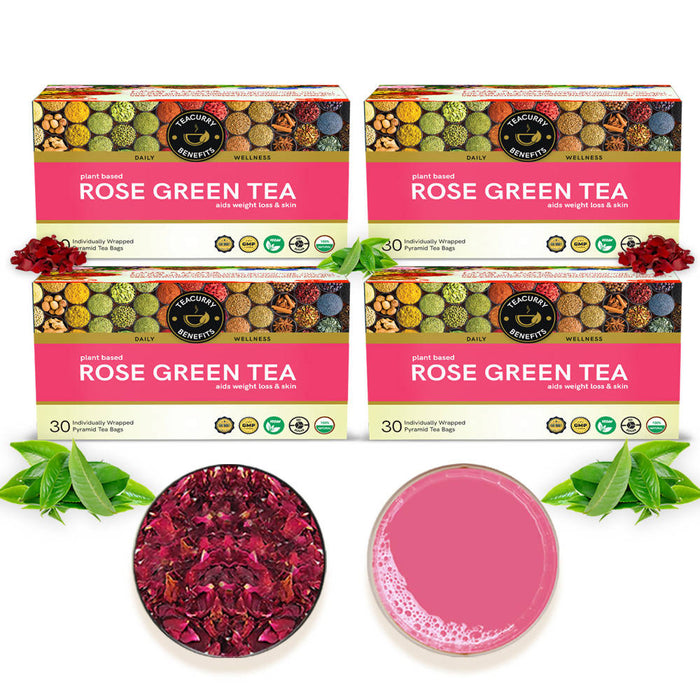 Rose Green Tea Helps with Weight Loss, Skin Glow, Digestion