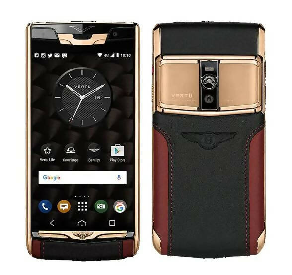 VERTU Signature Touch Bentley Red Gold Leather Luxury Smartphone