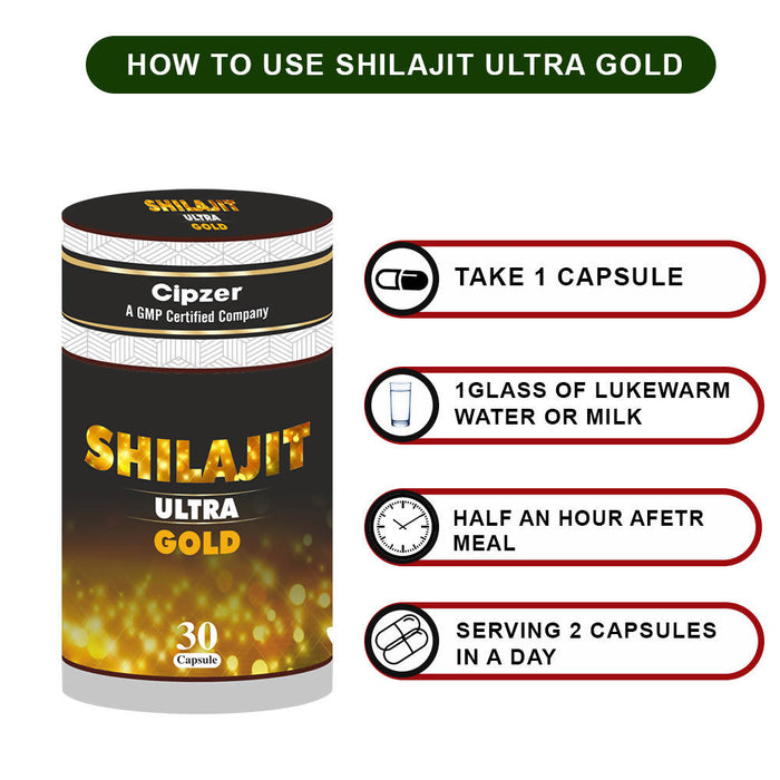 Cipzer Shilajit Ultra Gold | Improves vitality and vigour
