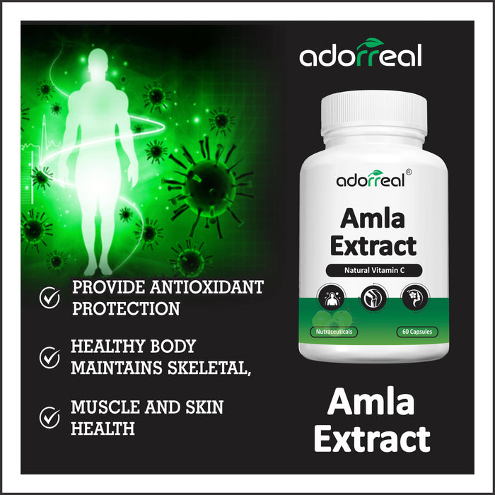 Adorreal Amla Extract Natural Vitamin C | 60 Capsules |
