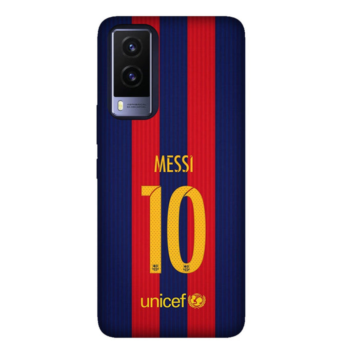 Lionel Messi Shirt - FC Barcelona - Mobile Phone Cover - Hard Case by Bazookaa - Vivo
