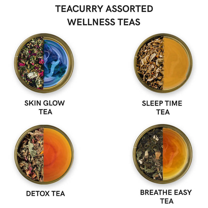 Assorted Wellness Tea Bags - Premium Sample Wellness Tea Bag | 8 Tea Bags