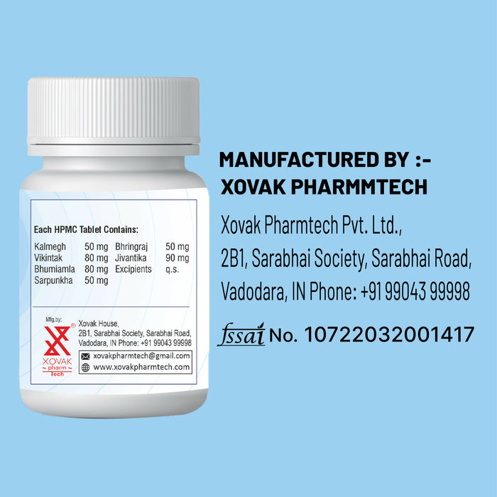 Icterus Care Tablets | Ayurvedic Supplement For Liver Health, Jaundice & Fatty Liver | Xovak Pharmtech