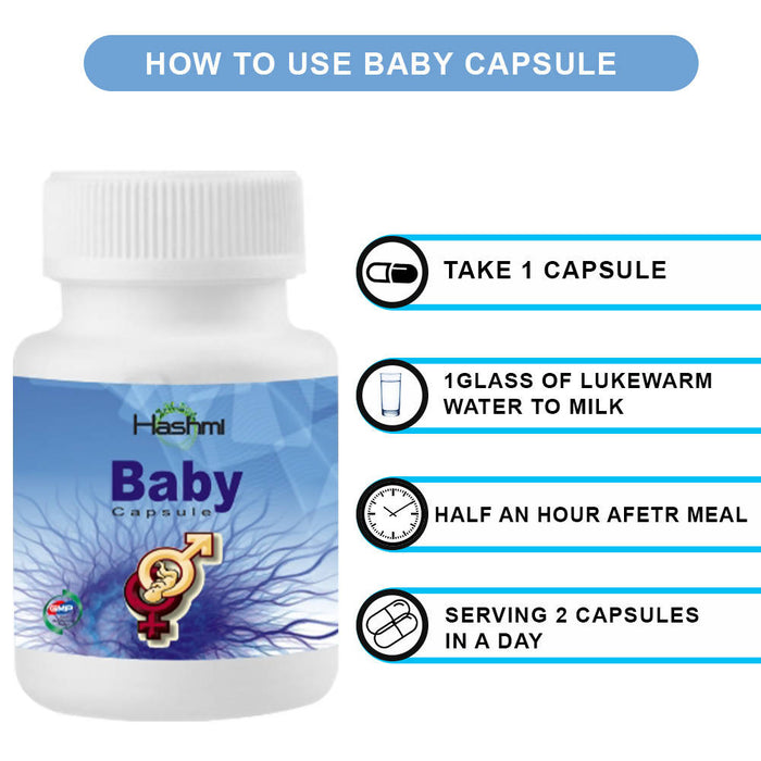 HASHMI BABY Capsule for Men| Herbal male fertility medicine | Useful to increase fertility | 20 Capsules