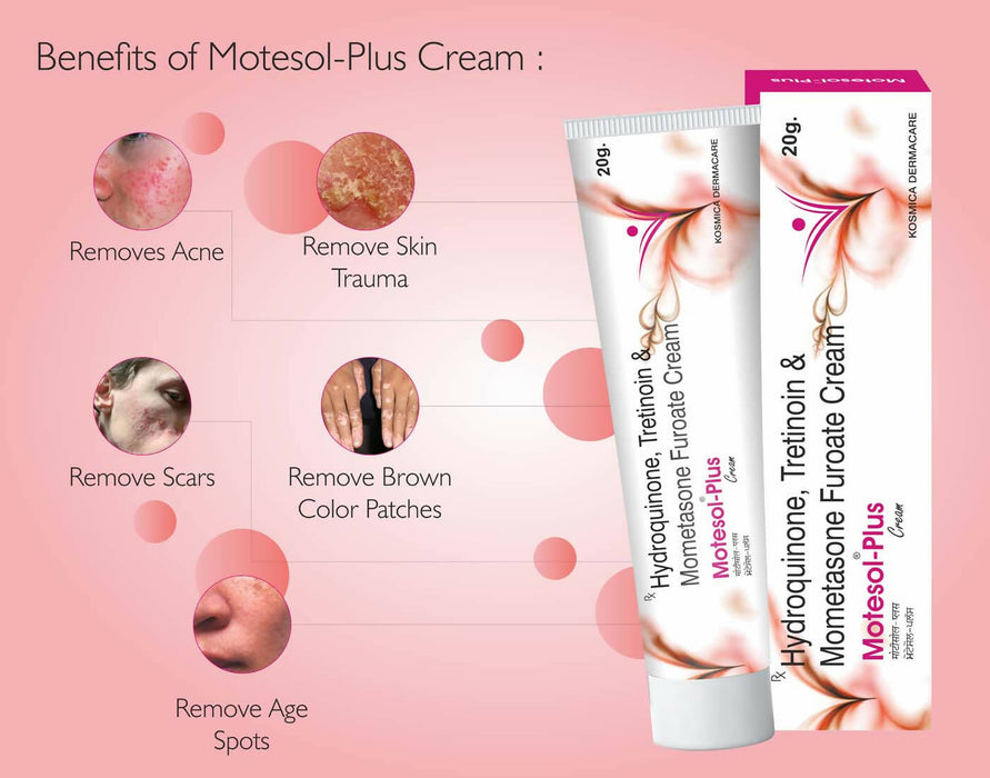 Cyrilpro Motesol Plus Face Brightening Cream for Women (Pack of 3) 20 gm Each