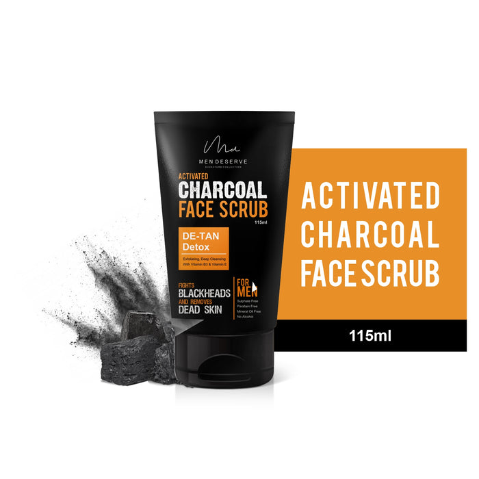 Men Deserve Activated Charcoal Face Scrub