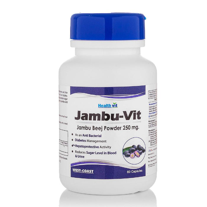 HealthVit Jambu-vit Jambo Beej Powder 250MG | 60 Capsules ( Pack Of 2 ) - Local Option