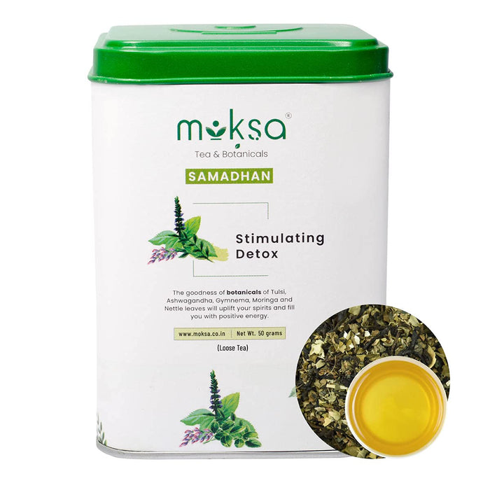 Moksa Herbal Tea with 5 Whole Spices Stimulating Detox Loose Leaves Tea 50g with Free Samplers
