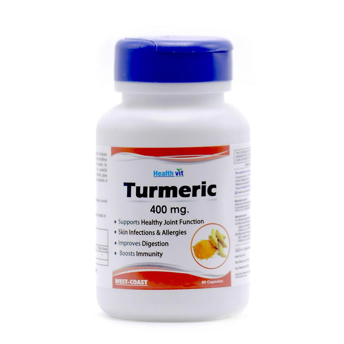 Healthvit Turmeric Formula ( Healthy Inflammation Response ) 400mg - 60 Capsules (Pack of 2) - Local Option