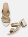 Gold Embellished Chain Sandal by Marche Shoes - Local Option