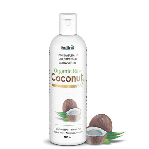 Healthvit 100% Natural & Cold pressed Extra Virgin Organic Raw Coconut Oil 100 ml. - Local Option
