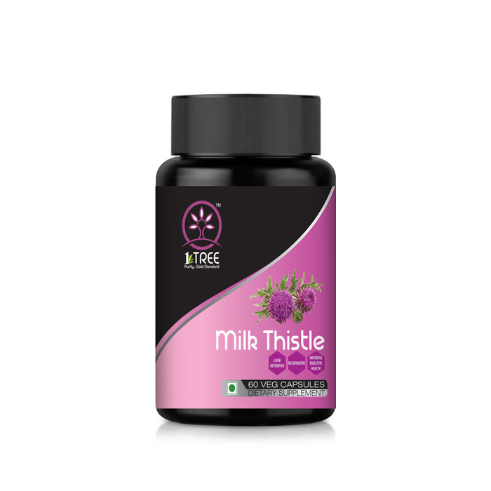 1 Tree Milk Thistle Capsules - Liver Support Capsules - Liver Nutrition 60 Caps