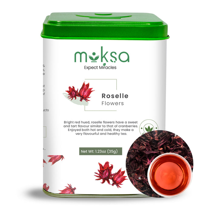 Moksa Roselle Flowers Organic Herbal Tea 35g with Free Samplers