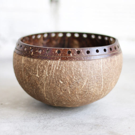 Jumbo Natural Coconut Bowls Crafted (River Bowl) Handmade by rural artisans in south east asia - Local Option