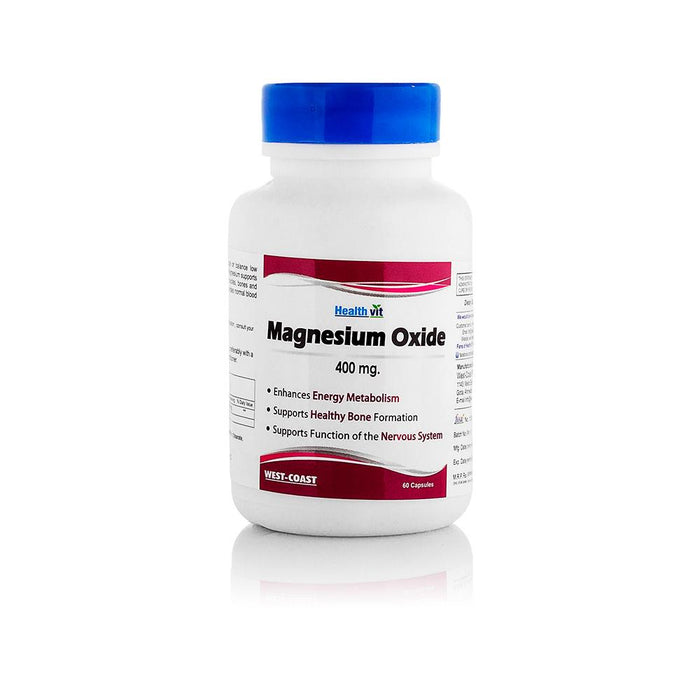 Healthvit High Absorption Magnesium Oxide 400 mg, 60 Capsules - Local Option