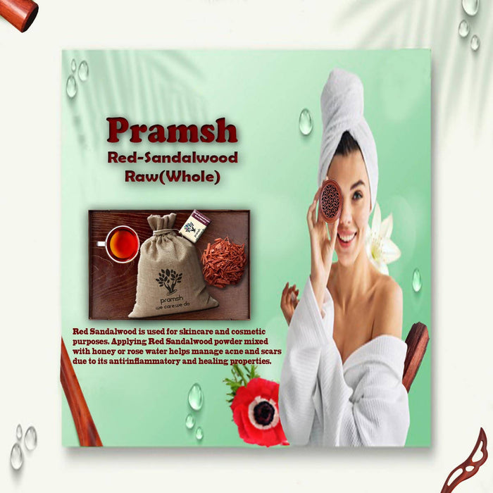 Pramsh Luxurious Organic Red Sandalwood/Rakt Chandan Stick Raw(Whole) Packed In Eco-Friendly Bag