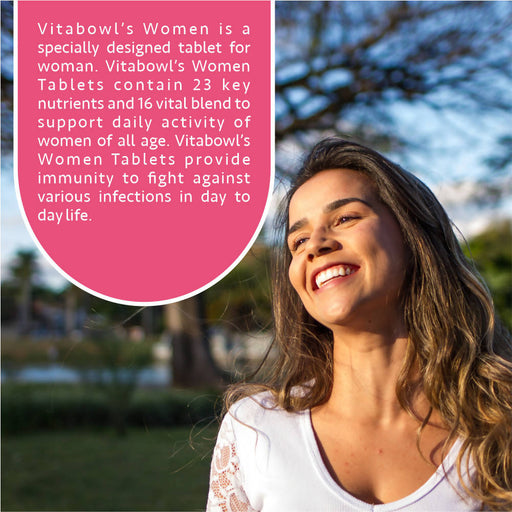 Vitabowl Multivitamin for Women with 23 Key Nutrients + 16 Vital Blends - 60 Veg. Tablets - Local Option