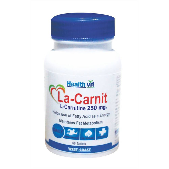 Healthvit La-Carnit L-Carnitine 250 Mg 60 Capsules - Local Option