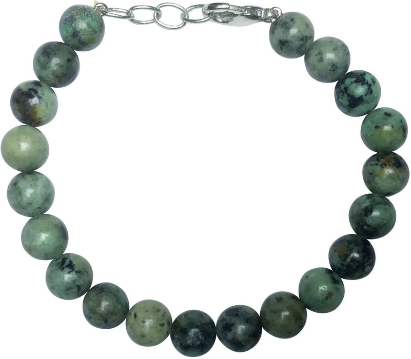 SATYAMANI Natural Energized Original African Turquoise Beads Bracelet (Pack of 1 Pc.)