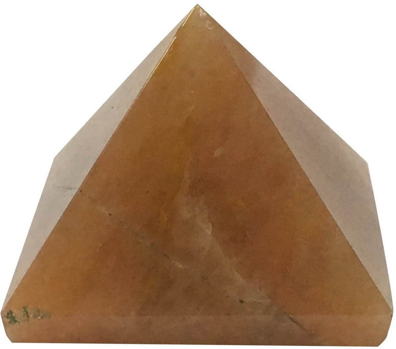 SATYAMANI Natural Red Aventurine Pyramid 25 mm. for Vastu Correction, Creativity, Crystal Healing, Reiki Healing, Meditation & Chakra Balancing for Unisex, Color- Orange (Pack of 1 Pc.)