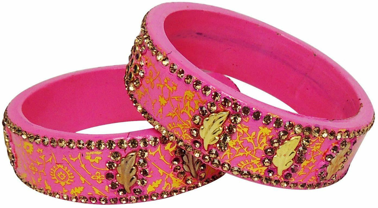 SATYAMANI Jaipur Typical Lakh Fashion Jewellary Bangles (Set pf 2 pcs.) Art 1