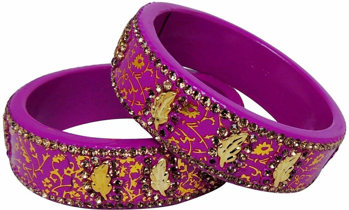 SATYAMANI Jaipur Typical Lakh Fashion Jewellary Bangles (Set pf 2 pcs.) Art 4