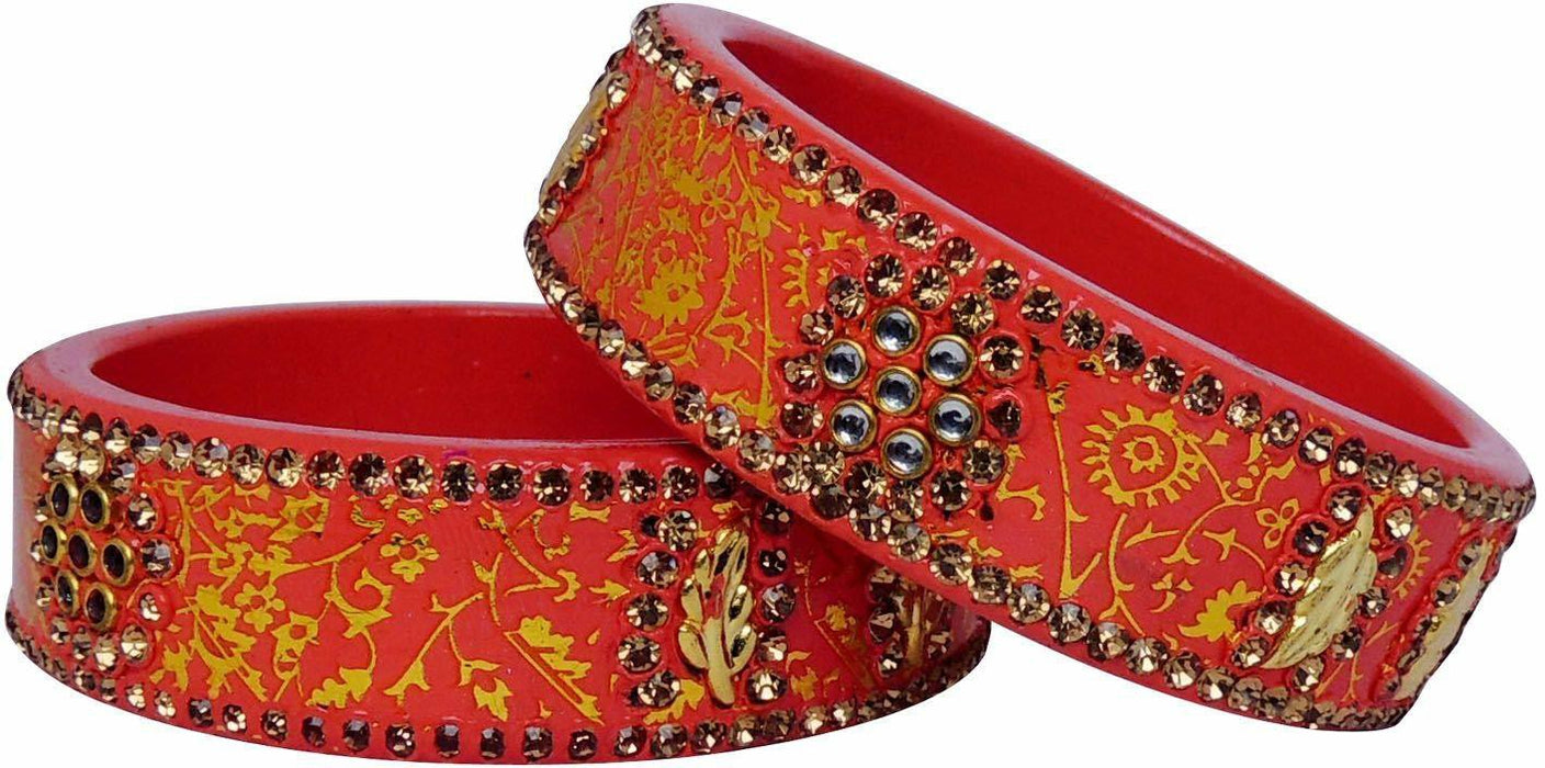 SATYAMANI Jaipur Typical Lakh Fashion Jewellary Bangles (Set pf 2 pcs.) Art 5