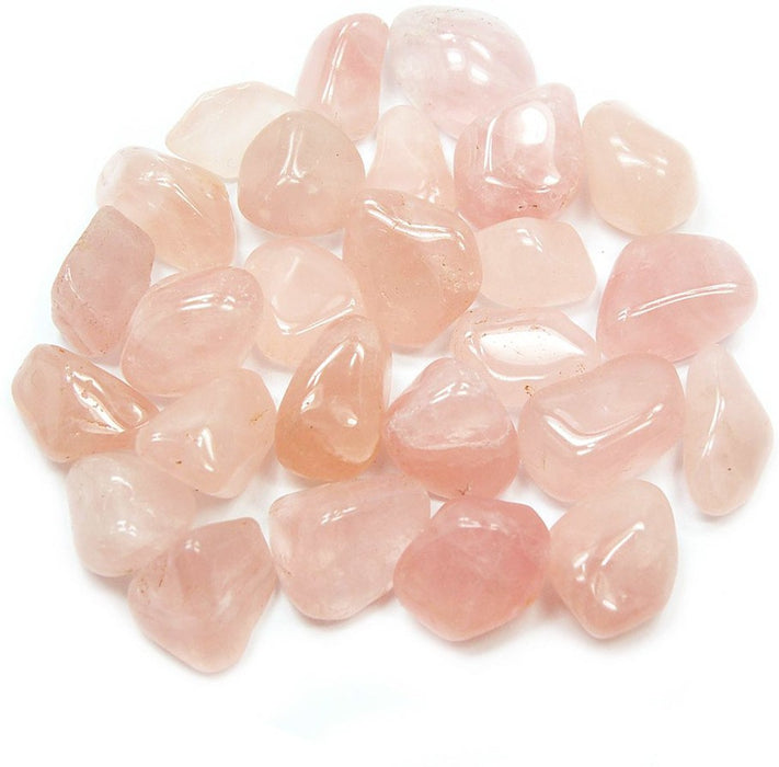 SATYAMANI Natural Rose Quartz Tumble Stone (Set of 5)
