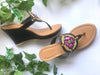 Gold Rivet Black Wedges by Sole House - Local Option