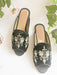 Black and Silver Zari Loafersby Sole House - Local Option
