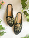 Black and Gold Zari Flower Loafersby Sole House - Local Option