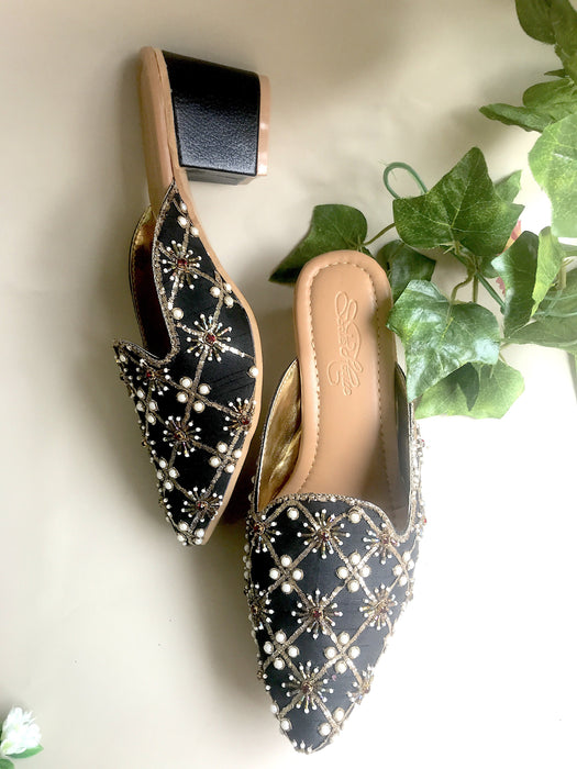 Black Nakshi Box heels by Sole House - Local Option