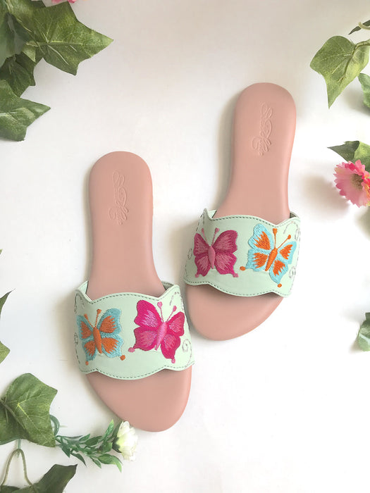 Sea Green Butterfly Swirls by Sole House - Local Option