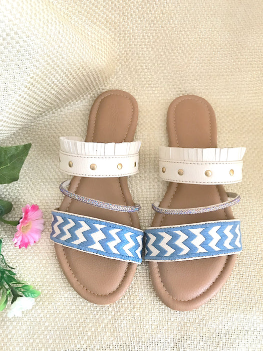 Strone Strap Fringe Sliders by Sole House - Local Option