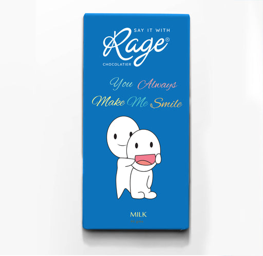 Rage You can Always Make me Smile, Milk Chocolate Bar, 90 gm - Local Option