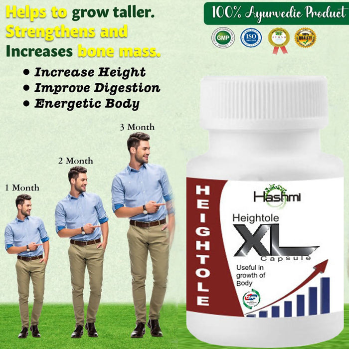 Hashmi Heightole-XL capsule |Height growth herbal capsules for helps to improves your height 100% Ayurvedic
