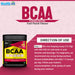Healthvit Fitness BCAA 6000mg 2:1:1 with L-Glutamine & L-Citrulline Malate, 200g Fruit Punch Flavour - Local Option