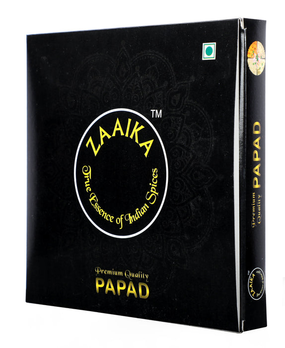 Zaaika Kalimirch Papad Made with Urud Daal Tasty Crispy Indian Snacks Papad - 500g Pack - Local Option