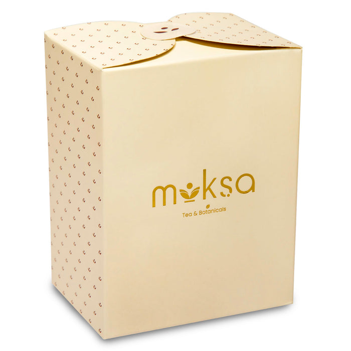 Moksa Tea Bags Sampler Assorted Pack of 9 � Luxurious Sampler Pyramid Tea Bags 100% Natural in A Immune Box with Free Samplers