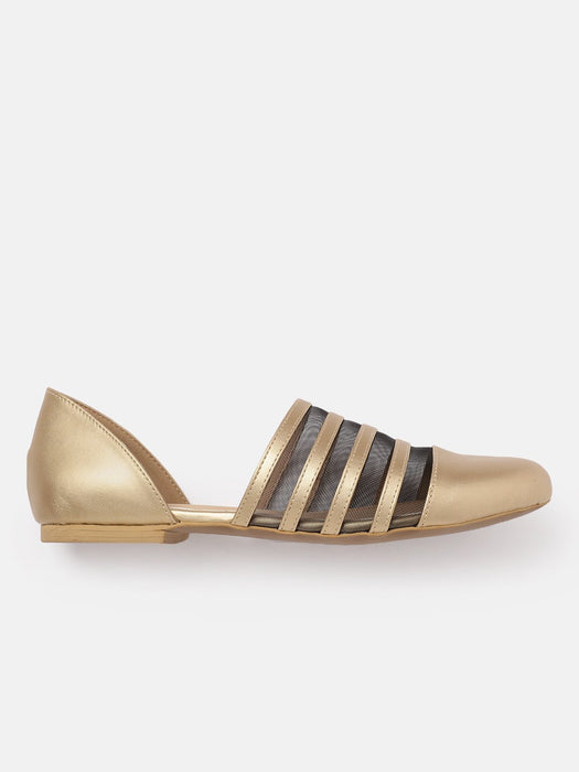 Gold Toned Ballerinas by Marche Shoes - Local Option