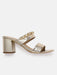 Gold Embellished Chain Sandal by Marche Shoes - Local Option