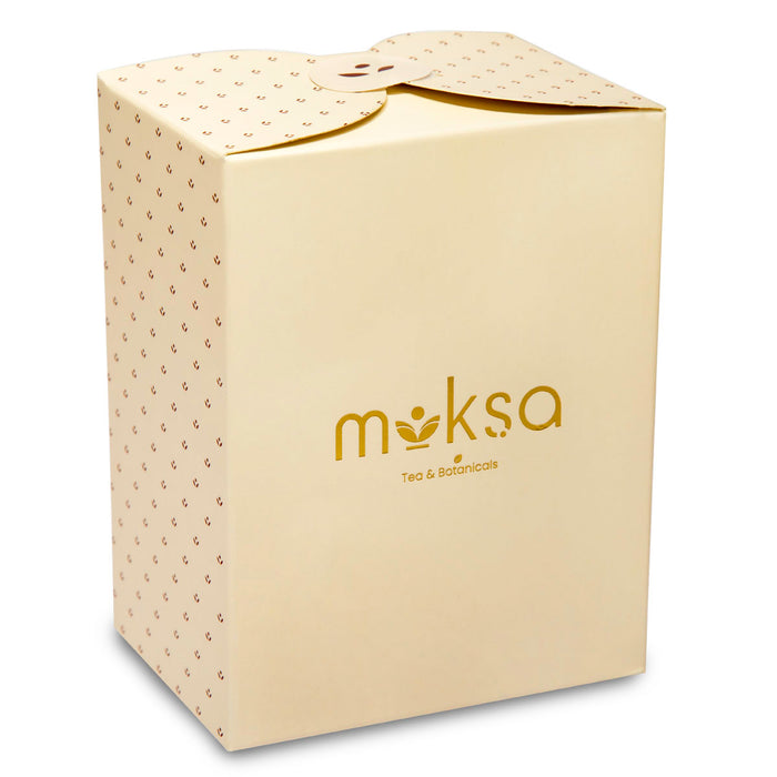 Moksa Tea Sampler - Assorted Tea Box of 9 Pyramid Tea Bags in Blue Box with Free Samplers