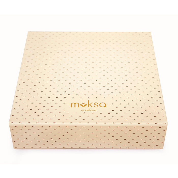 Moksa Tea Christmas Gift Pack Assorted Green Tea Set | Mango, Orange, Strawberry and Pineapple Flavor Teas with Steel Infuser with Free Samplers