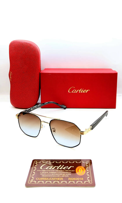 Cartier sunglasses unisex wooden edition