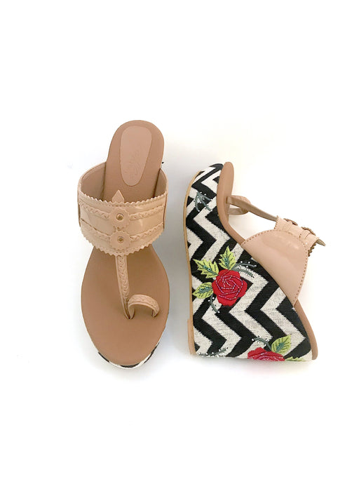 Nude Monochrome Wedges by Sole House - Local Option